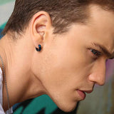 12 Pairs Stainless Steel Magnetic Earrings CZ Clip-on Feather Pendant Set