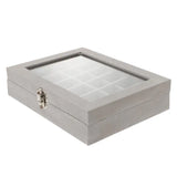 24 Grid Jewelry Storage Box Jewel Case Organizer for Earrings Rings
