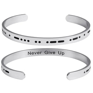 Morse Code Couple Bracelet Secret Message Cuff Engagement Gift
