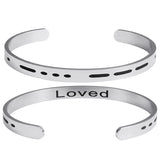 Morse Code Couple Bracelet Secret Message Cuff Engagement Gift