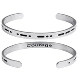 Morse Code Couple Bracelet Secret Message Cuff Engagement Gift