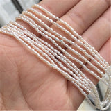 1 pcs 2-3mm natural pearl Loose beads 15 inches Elegant Jewelry Making