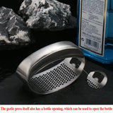 304 Stainless Steel Garlic Press Household Masher Kitchen Grinder Tool