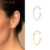 925 Sterling Silver Ear Cuff For Women Zircon Clip On Earrings
