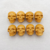 Carved Natural Agate Skull Pendant Earrings Beads 18x16x15mm