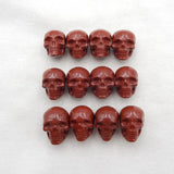 Carved Natural Agate Skull Pendant Earrings Beads 18x16x15mm