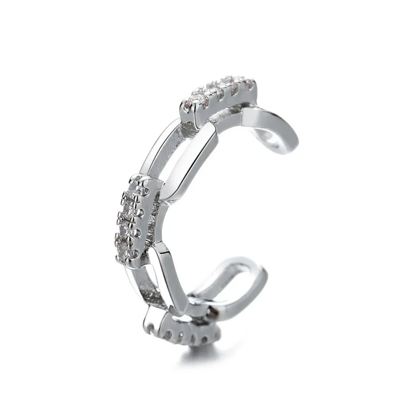 Charming Zircon Clip On Ear Cuff - No Piercing Earrings