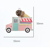 Enamel Ice Cream Car Charm Pendant For Gift