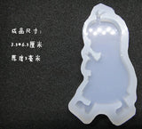Howling Wolf and Girl Silicone Mold for Resin Jewelry DIY Pendant