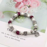 Natural Light Pearls 7mm Bead Bracelet Reiki Healing Amulet 8-9mm