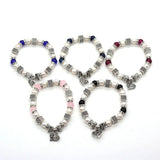 Natural Light Pearls 7mm Bead Bracelet Reiki Healing Amulet 8-9mm