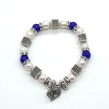 Natural Light Pearls 7mm Bead Bracelet Reiki Healing Amulet 8-9mm