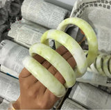 Natural Jade Bracelet Woman Fine Jewelry Amulet Chinese Lady Hand-Carved