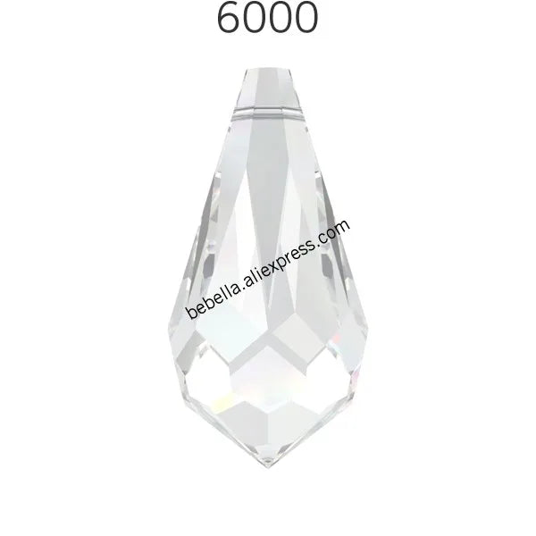 100% Original Austria Crystal 6000 Teardrop Pendant Loose Beads DIY Jewelry