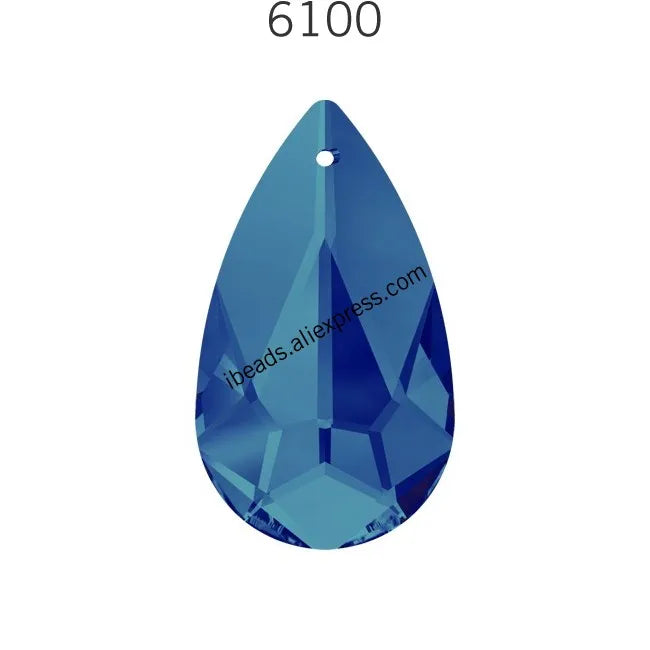 Authentic Austrian 6100 Teardrop Pendant Rhinestone Loose for DIY Jewelry Making