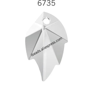 Austria 6735 Leaf Pendant Loose Beads Rhinestone for DIY Jewelry Making