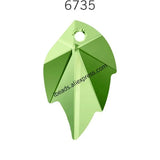 Austria 6735 Leaf Pendant Loose Beads Rhinestone for DIY Jewelry Making