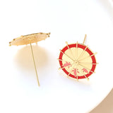 34mm Copper Plated Umbrella DIY Jewelry with Baroque Pearl Doll Pin Accessories