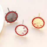 34mm Copper Plated Umbrella DIY Jewelry with Baroque Pearl Doll Pin Accessories