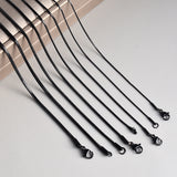 316 Stainless Steel Square Snake Chain Necklace 0.9/1.2/1.5/2.0mm