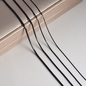 316 Stainless Steel Square Snake Chain Necklace 0.9/1.2/1.5/2.0mm