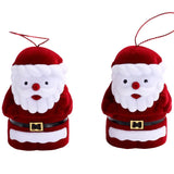 Christmas Velvet Santa Claus Jewelry Box Ring Case