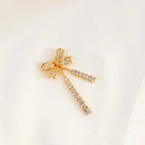 Copper clad 14K Inlaid Zircon Bow Tassel Pendant DIY Jewelry Necklace Bracelet