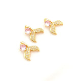 Copper Clad Zircon Mermaid Tail Pendant DIY Jewelry Making Materials