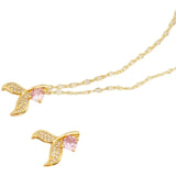 Copper Clad Zircon Mermaid Tail Pendant DIY Jewelry Making Materials