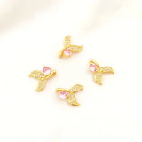 Copper Clad Zircon Mermaid Tail Pendant DIY Jewelry Making Materials