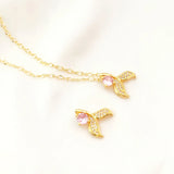 Copper Clad Zircon Mermaid Tail Pendant DIY Jewelry Making Materials