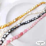 Natural Queen's Pink Shell Heart Beads DIY Loose Separation Accessories