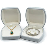 Grey Velvet Potbelly Bread Oval Ring Box Pendant Box for Business
