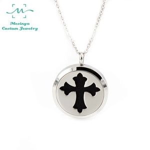 Mesinya 30mm Cross Aromatherapy Diffuser Necklace