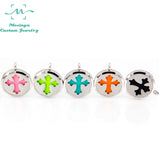 Mesinya 30mm Cross Aromatherapy Diffuser Necklace