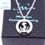 Mesinya Hollow Anchor 25mm Aromatherapy Essential Oils Diffuser Locket Necklace