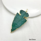 Natural Druzy Quartz Geode Stone Pendant with Crystal Charms for Necklace