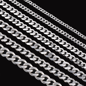 Men's Stainless Steel Cuban Link Chain Bracelet Necklace