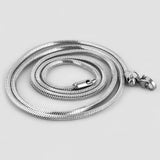 Stainless Steel Square Snake Chain Necklace, Unisex
