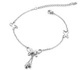Stainless Steel Butterfly Anklet for Women