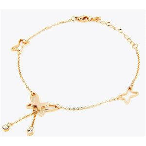 Stainless Steel Butterfly Anklet for Women