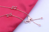 Stainless Steel Butterfly Anklet for Women