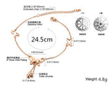 Stainless Steel Butterfly Anklet for Women