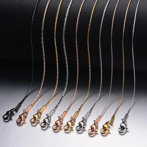 1pc Stainless Steel Tiny Chain Necklace 0.6mm/0.8mm/1mm/1.2mm
