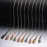 1pc Stainless Steel Tiny Chain Necklace 0.6mm/0.8mm/1mm/1.2mm
