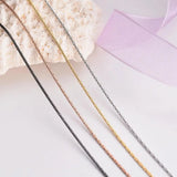 1pc Stainless Steel Tiny Chain Necklace 0.6mm/0.8mm/1mm/1.2mm