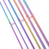 Rainbow Snake Chain Herringbone Choker Necklace For Women