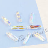 Crystal Column Pendant Beads Rhinestone for DIY Jewelry Making