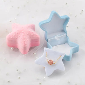 Velvet jewelry box starfish ring box Necklace Ring Case Earrings Holder