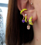 Colorful Neon Enamel Ear Cuff for Women - Clip On Earring